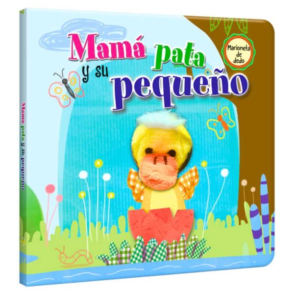 Mama Pata y Su Pequeño - Títere de Dedo