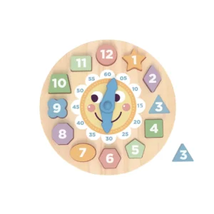 Reloj de madera (color pastel)