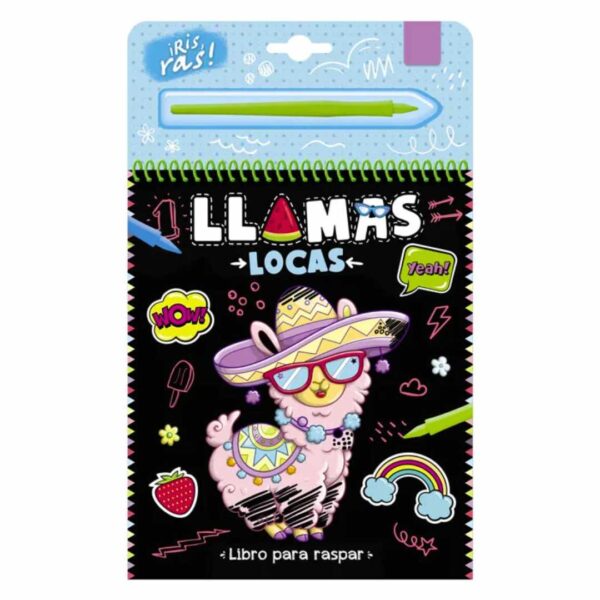 Llamas locas - Libro para raspar
