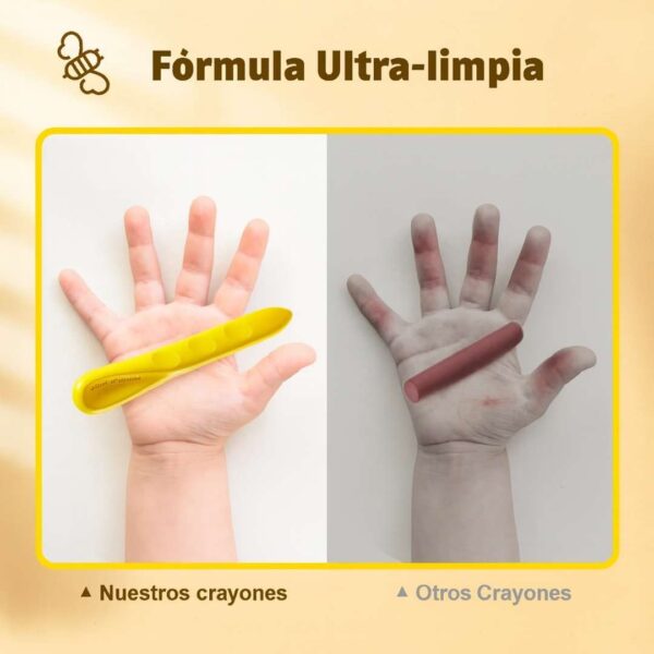 Crayones de Cera de abeja de fácil agarre - 12 colores - Imagen 2