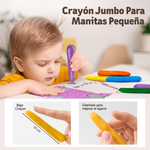 Crayones de Cera de abeja de fácil agarre - 24 colores - Imagen 3