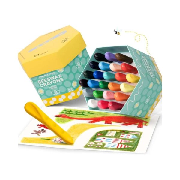 Crayones de Cera de abeja de fácil agarre - 24 colores