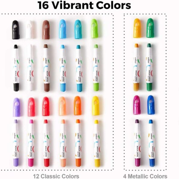 Barras de tempera sólida - 16 Colores - Imagen 2