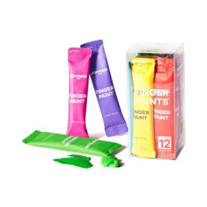 Pintura de dedos en tubos de 15ml, 12 piezas - 12 colores
