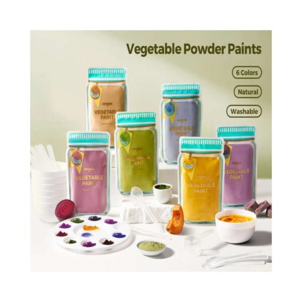 Pintura de dedo Vegetal en Polvo - 6 Colores - Imagen 5
