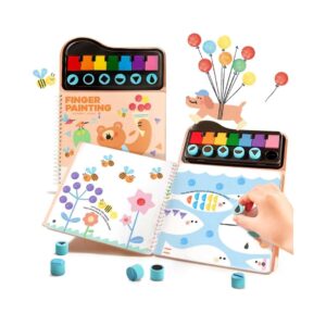 Libro para pintar con dedos y sellos - oso