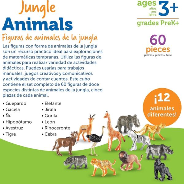 Animales de Jungla para contar - set de 60 - Imagen 2
