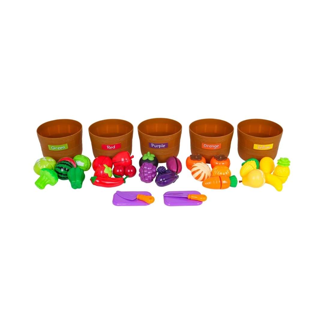 Frutas y Verduras para Clasificar y Cortar - 34 pcs - Imagen 3