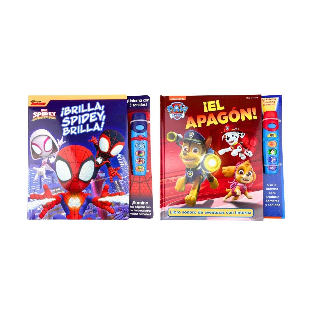 Spidey y Paw Patrol Libros con Sonido y Linterna