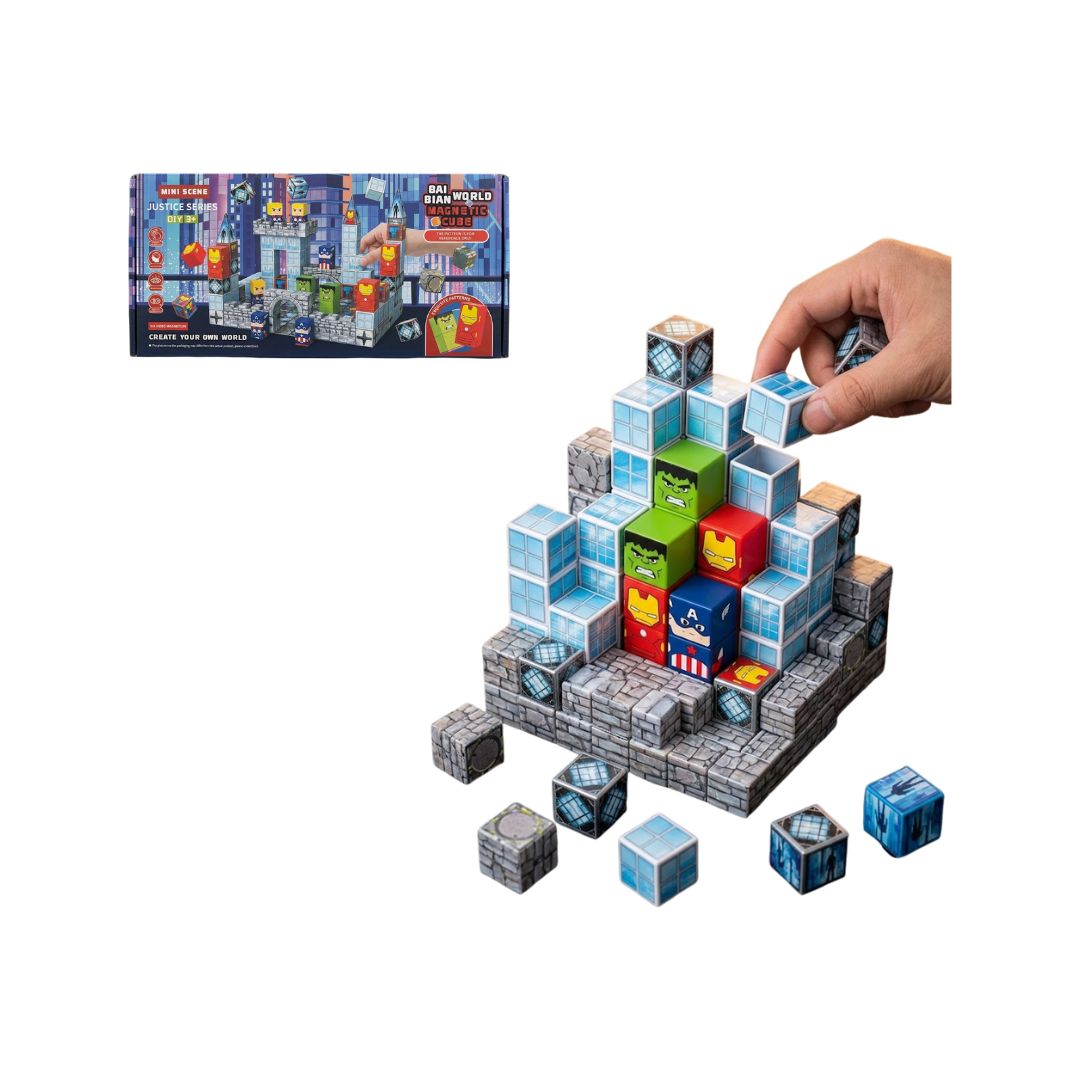 Cubos Magneticos Avengers 100 piezas