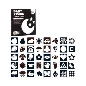 Tarjetas Bebe 0 A 3 Meses - Blanco y Negro