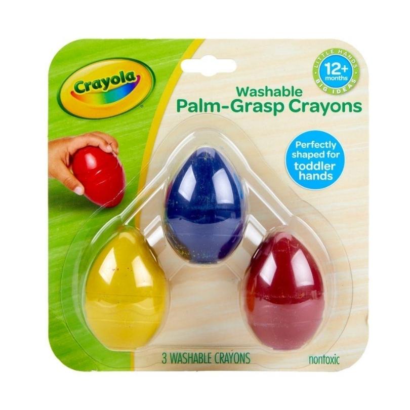 Crayones de Cera en Forma de Huevo Lavables - 3 colores Crayola
