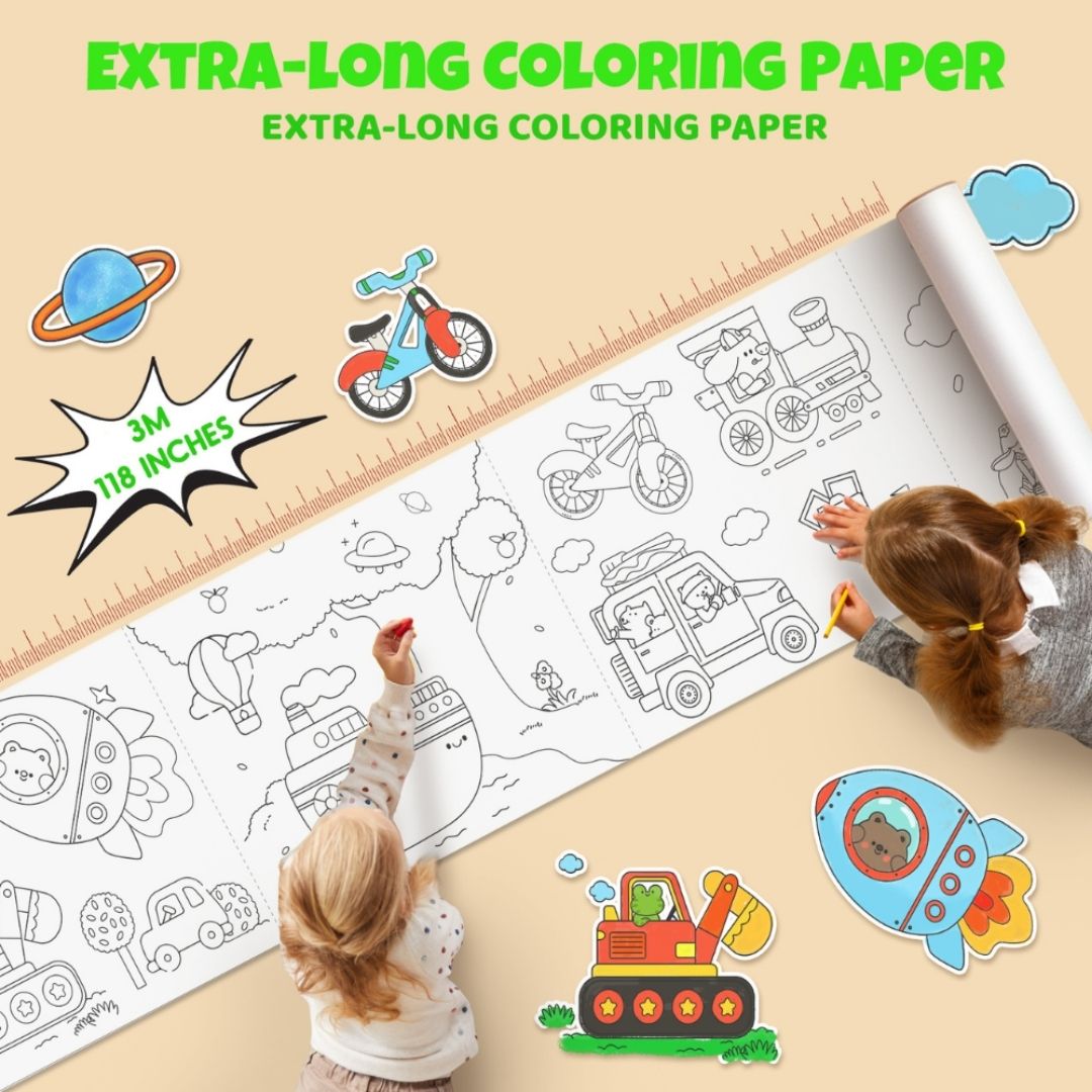 Papel Adhesivo para Colorear -Transportes - Imagen 3