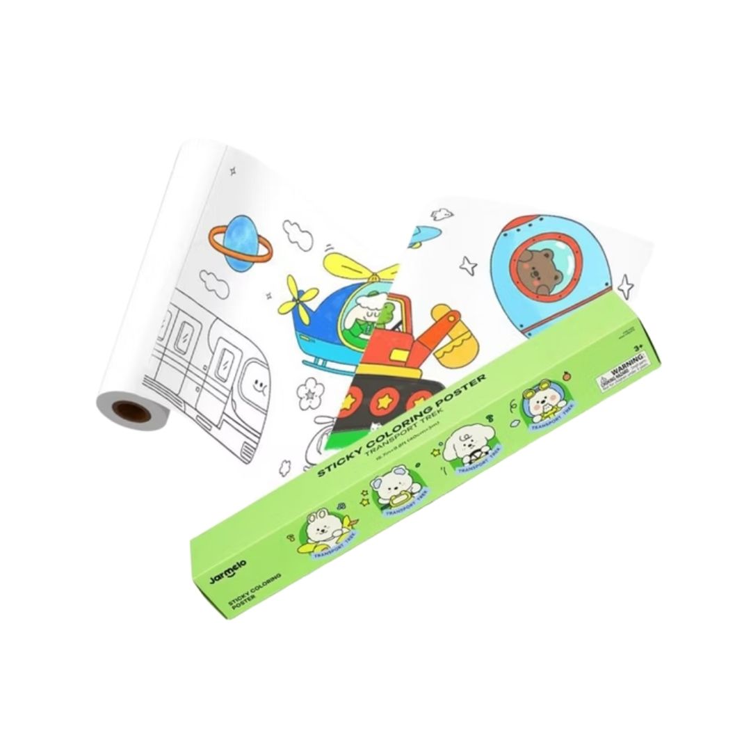 Papel Adhesivo para Colorear -Transportes - Imagen 2
