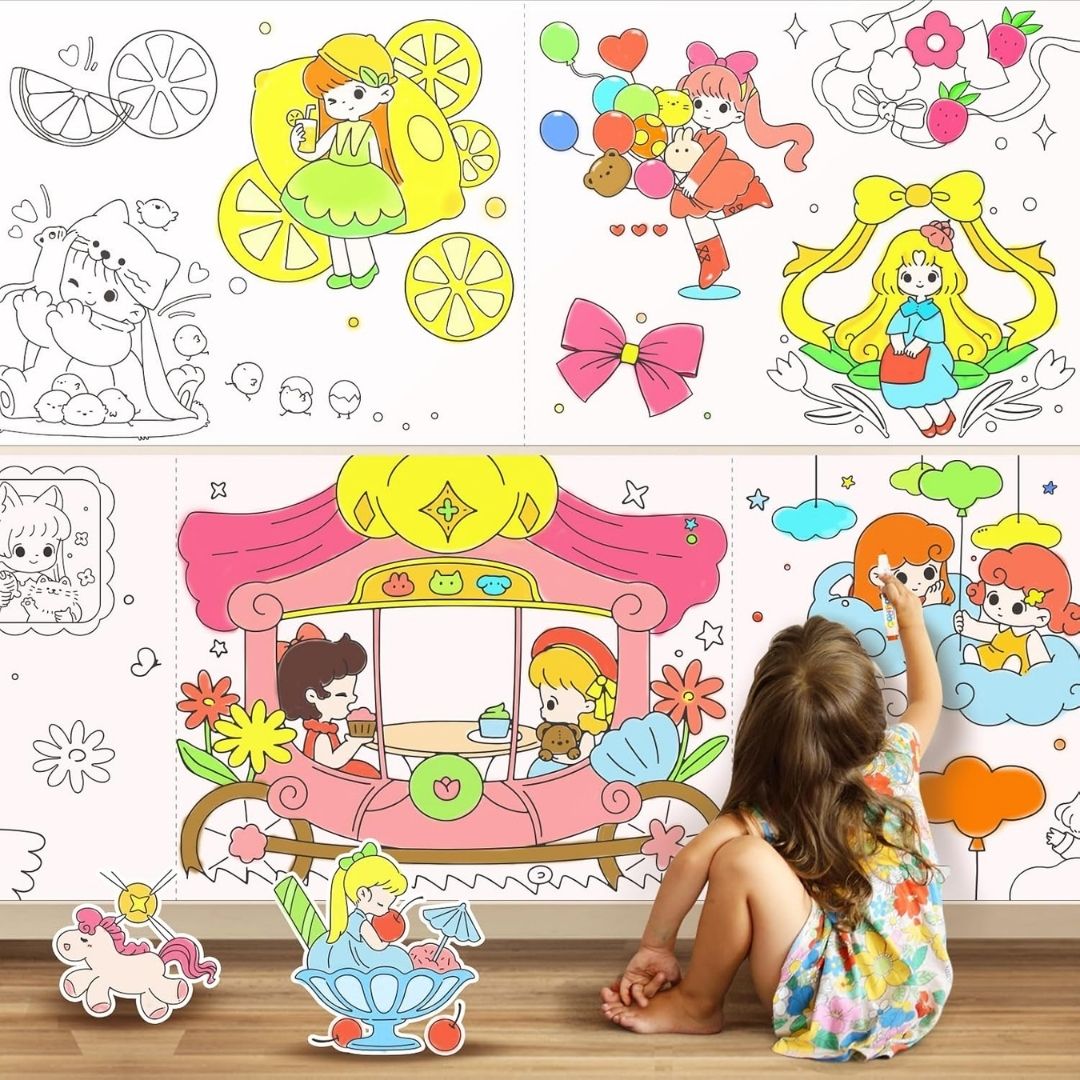 Papel Adhesivo para Colorear - Sweet Girls - Imagen 2