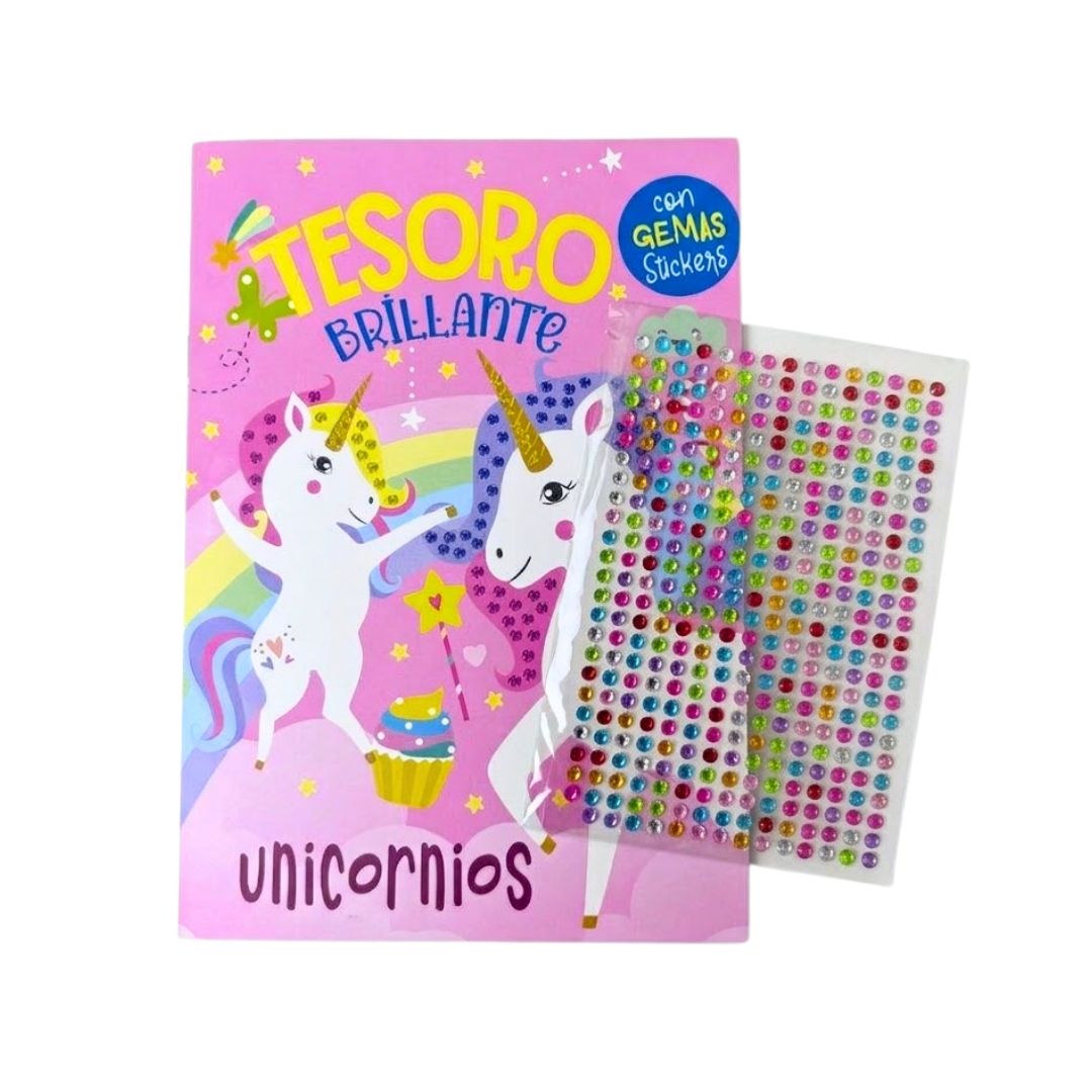 Unicornios Sticker con Gemas - Tesoro Brillante